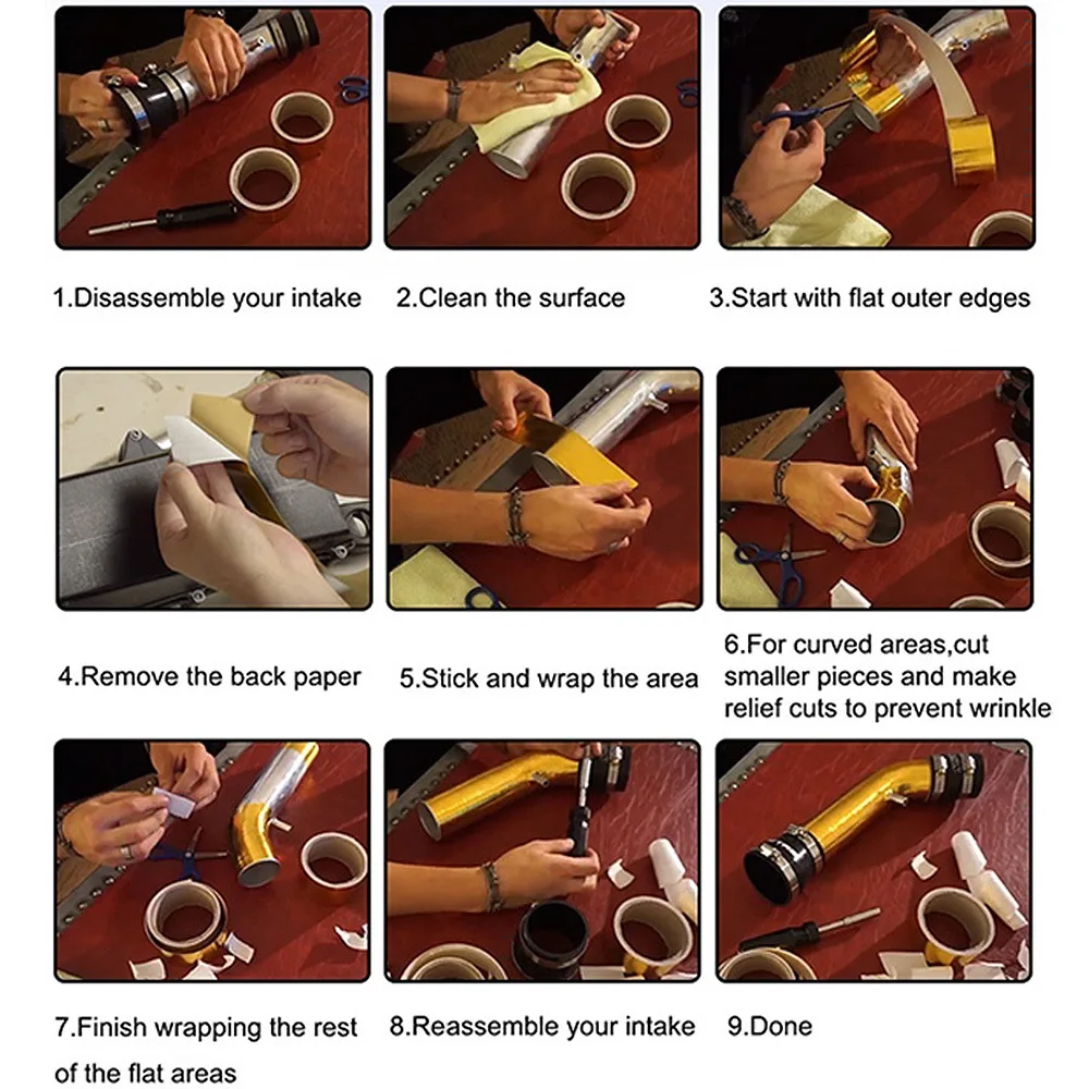 5mx 5 см алюминиевая фольга теплоотводящая лента воздухозаборник светоотражающий