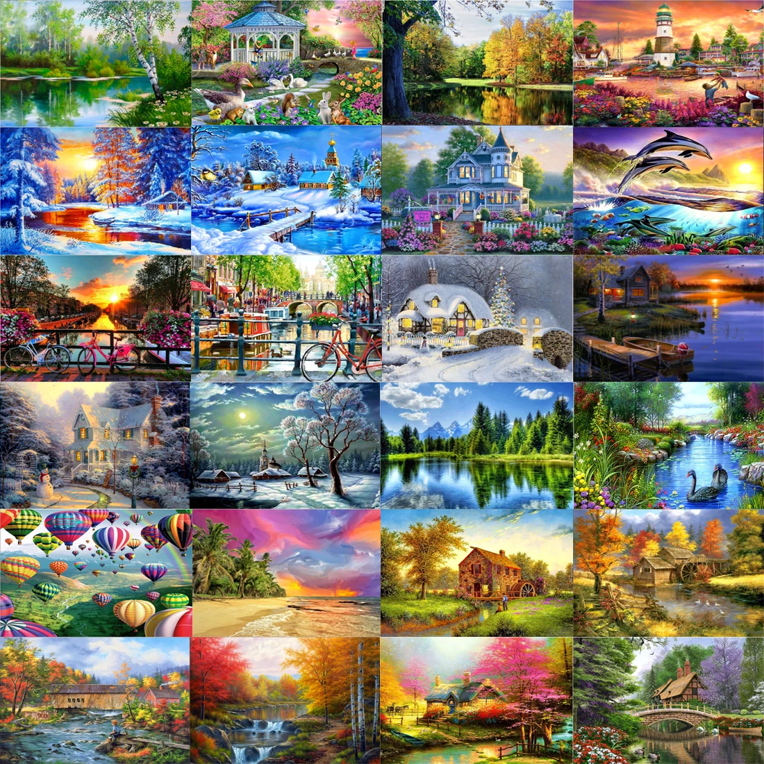 

Алмазная 5D картина «сделай сам», пейзаж, полноформатная паста, мозаика для вышивки крестиком, украшение для дома, рождественский подарок