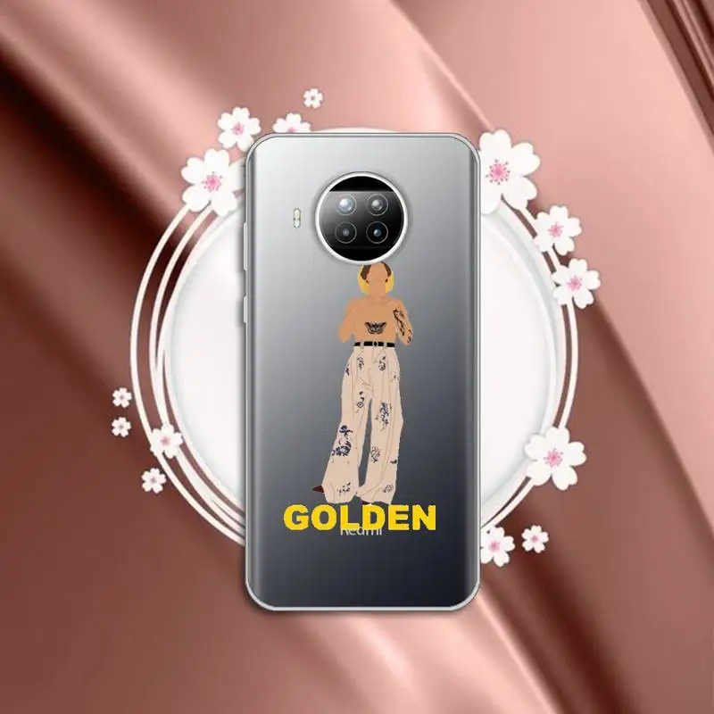 

Gold Harry Styles Phone Case Transparent for Xiaomi mi Redmi note 10 t 8 9 pro lite 11 Samsung S 8 9 10 20 plus ultra
