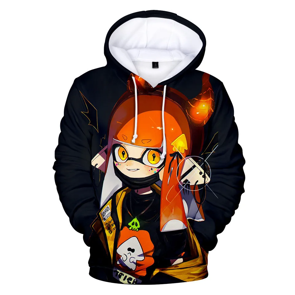 Косплей Splatoon Толстовка осень-зима для детей от 3 до 14 лет куртка с капюшоном
