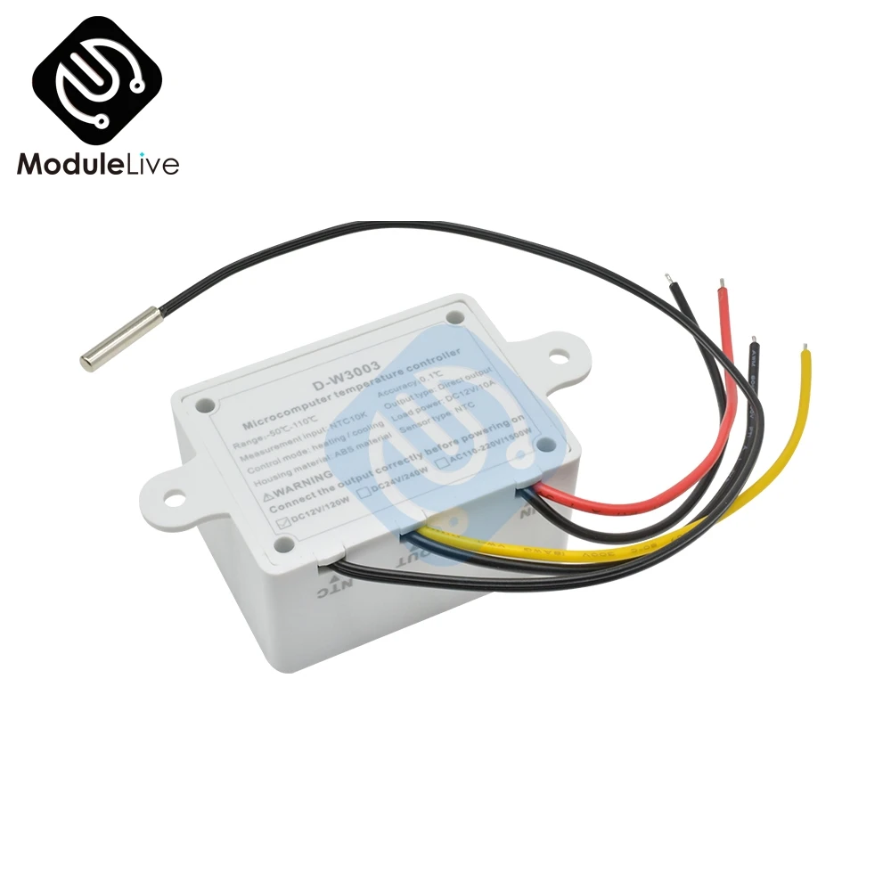 Цифровой светодиодный термостат постоянного тока 12 В W3003 регулятор температуры