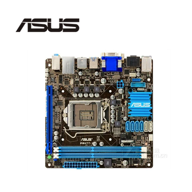 Для ASUS P8H77 I материнская плата для компьютера LGA 1155 DDR3 Intel H77 настольного SATA II PCI E X16