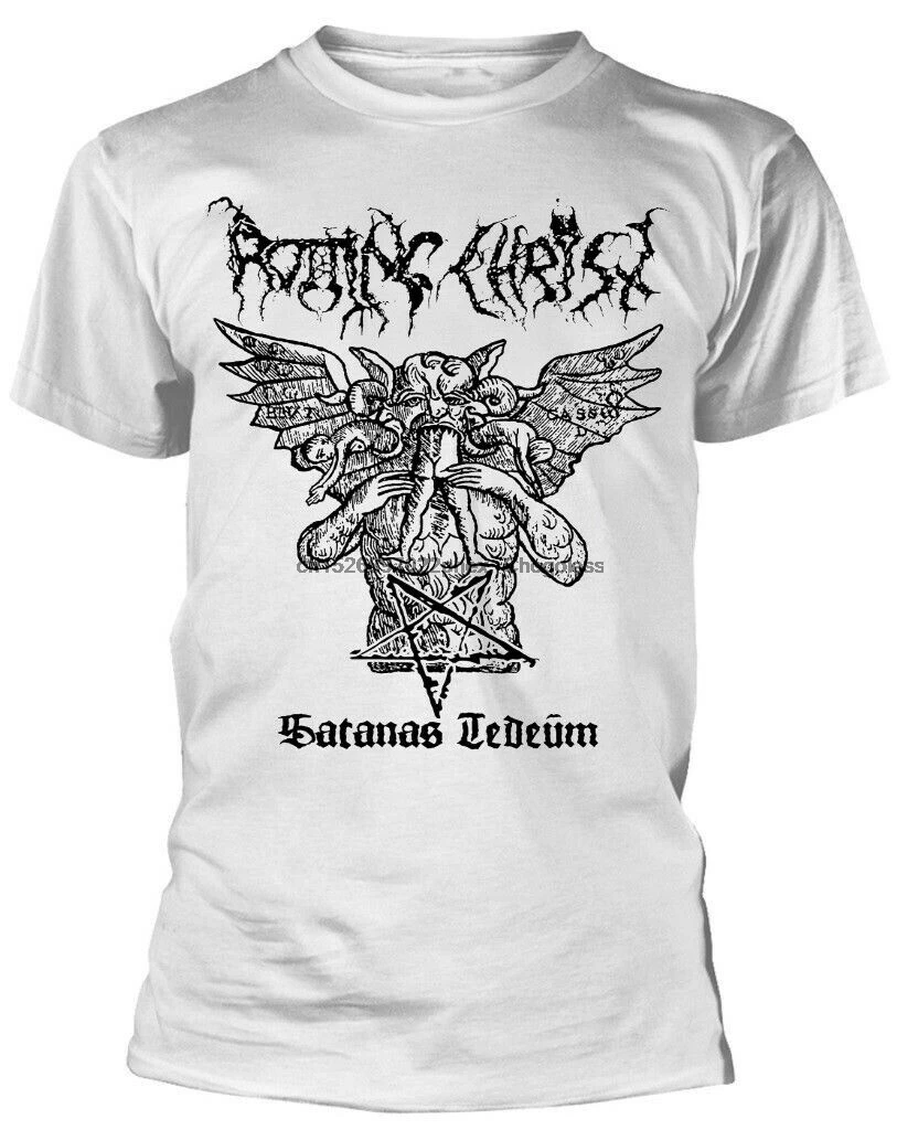 Гниющая футболка с изображением Иисуса сатаны (белая) новая и