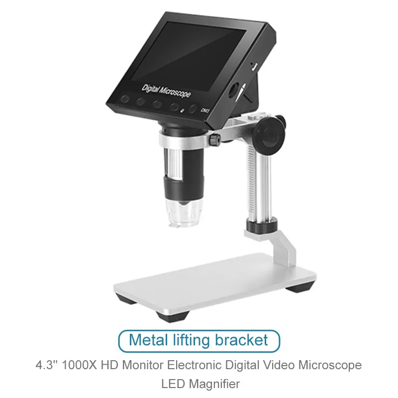 4.3'' 1000X HD Monitor Electronic Digital Video Microscope LED Magnifier