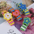 Рождественские подарки, игрушки, милый мультфильм, дети, браслет, поддельные деревянные часы, ребенок, душ, девочка, мальчик