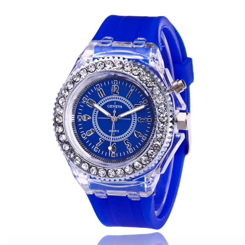 

Fashion Flash Luminous Watch Personality trends students lovers jellies woman men's watches light Wrist Watch zegarek damski