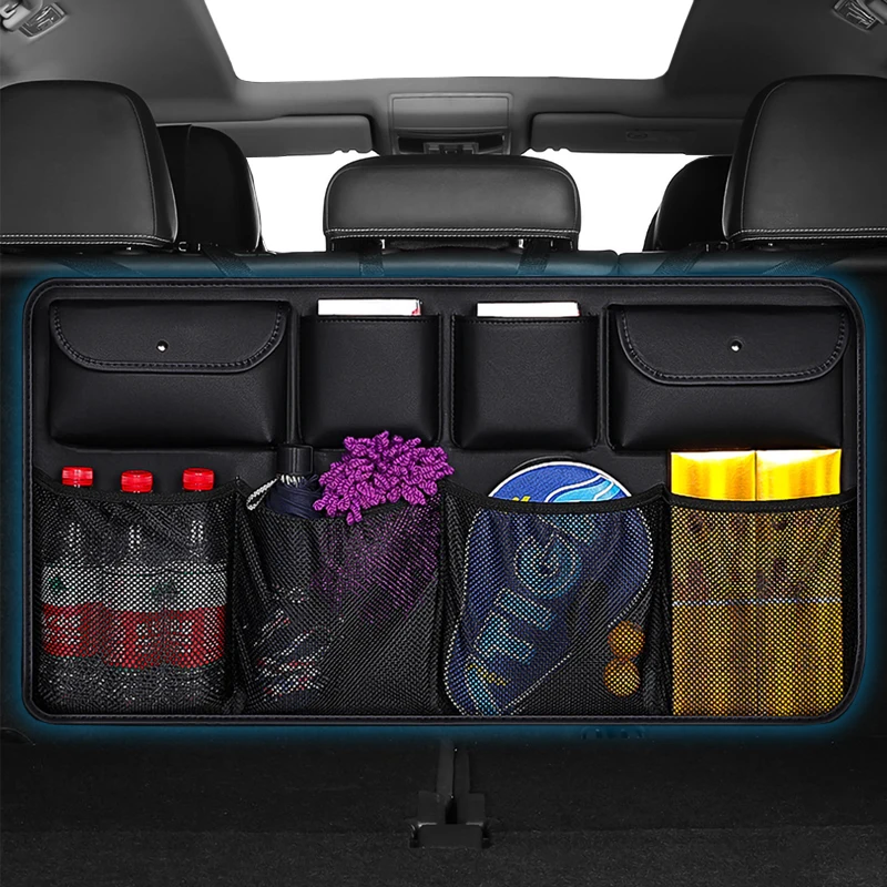 

Органайзер для багажника автомобиля, из сумка для хранения на спинку сиденья кожи, многофункциональный органайзер для хранения на заднем с...