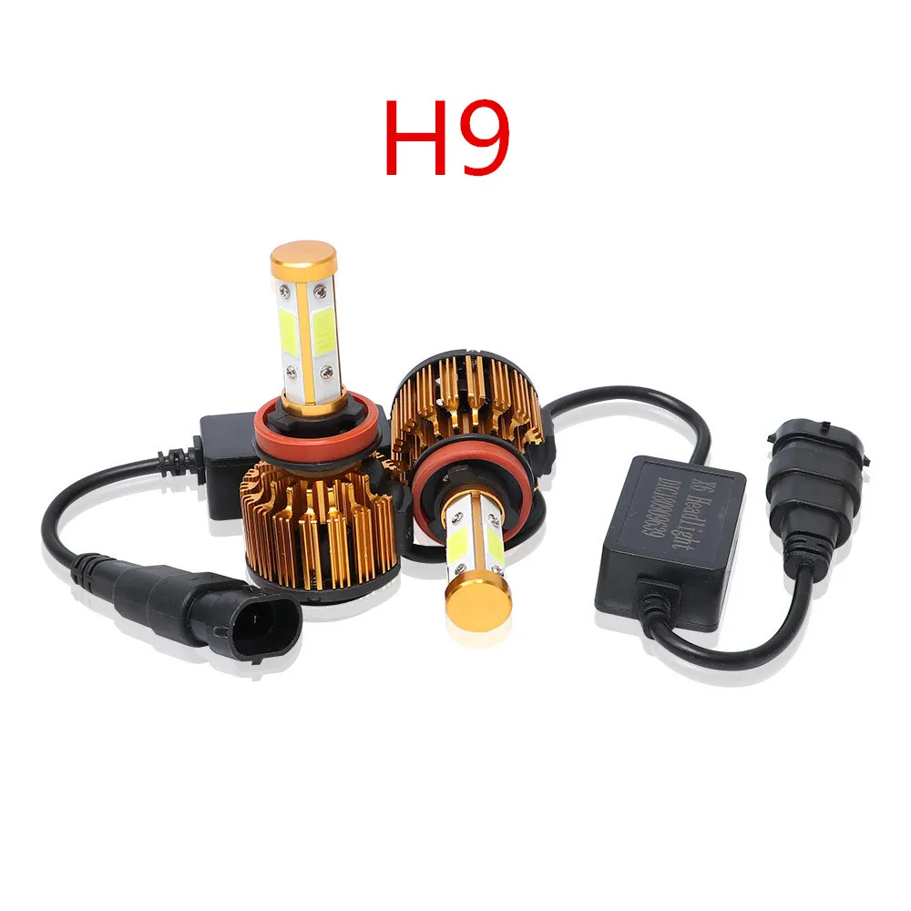 H9 Canbus светодиодный H7 H4 70 Вт 18000LM 4 стороны COB фары дальнего и ближнего света Противотуманные светильник H11 H8 H9 9005 HB3 9006 HB4 9007 H13 светодиодный головной светильник s 9012 HIR2 5202 - Цвет: H9