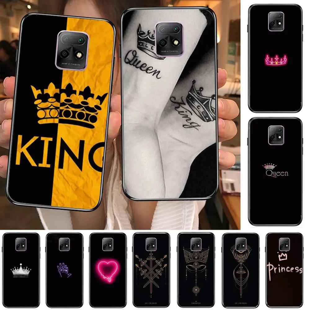 

Pop art crown love style Phone Case For XiaoMi Redmi 10X 9 8 7 6 5 A Pro S2 K20 T 5G Y1 Anime Black Cover Silicone Back Pretty