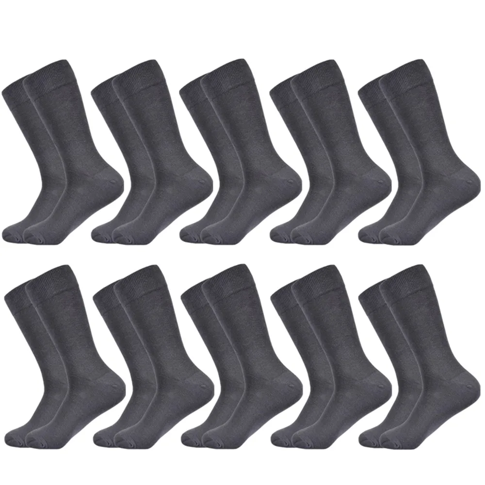 10 pairs socks-A17 Мужские носки, новинка, одноцветные хлопковые носки, черные, синие, красные, фиолетовые, желтые, зеленые носки, цветные, Полноразмерные, Классические мужские носки - Цвет: 10 pairs socks-A17
