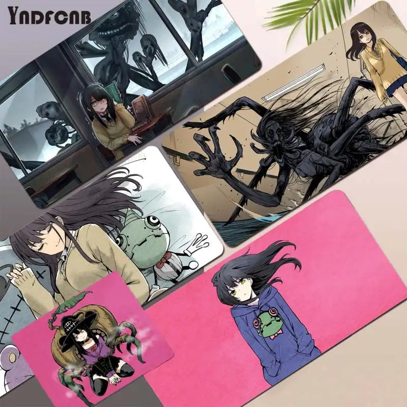 

YNDFCNB Anime Mieruko-chan Horror Manga Large Gaming Mouse Pad XL Locking Edge for CSGO Game Player Desktop PC Computer Laptop