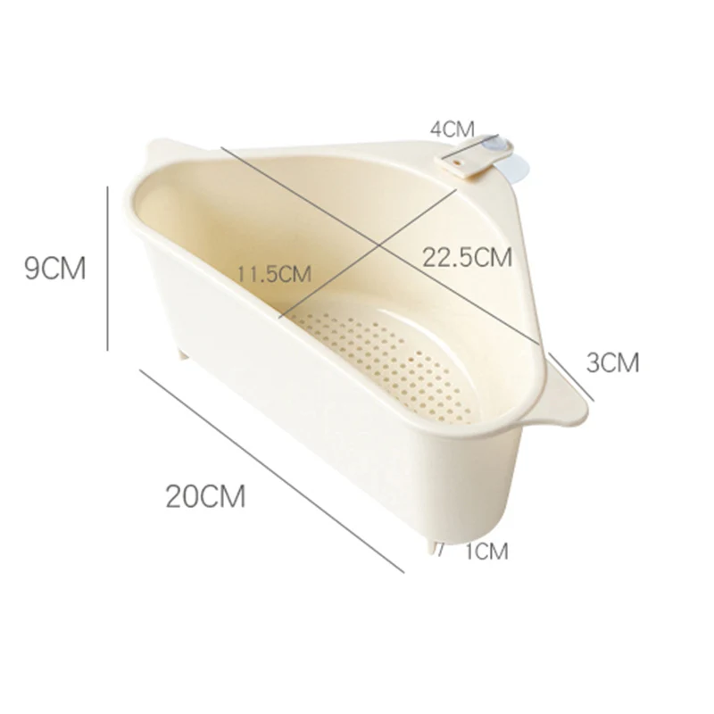 

Trianglular Multifunctional Drain Shelf Storage Rack Kitchen Sucker Bathroom Support Corner Hanging Shelf Soap Box Car S