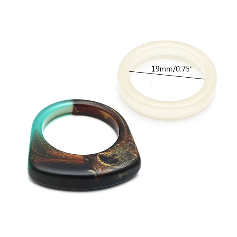 

2Pcs Acrylic Ring Wide Chunky Ring Retro Vintage Resin Stackable Tortoise Shell Agate Rings Kit Women Fashion Jewelry