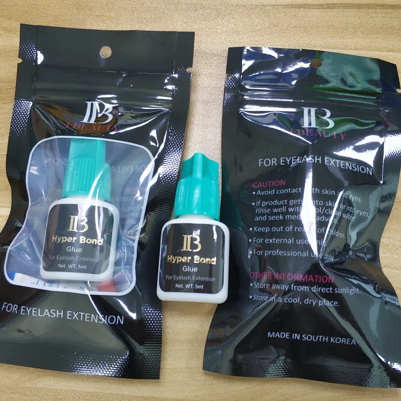 Оригинальный клей для наращивания ресниц IB Ibeauty Hyper Bond 0. Быстросохнущий с голубым