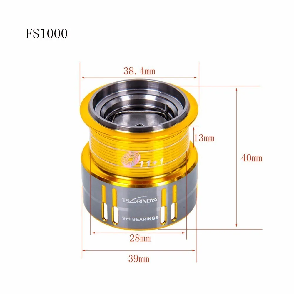 Катушка рыболовная Tsurinoya FS катушка для спиннинга 800 1000 2000 ловли карпа мелководье