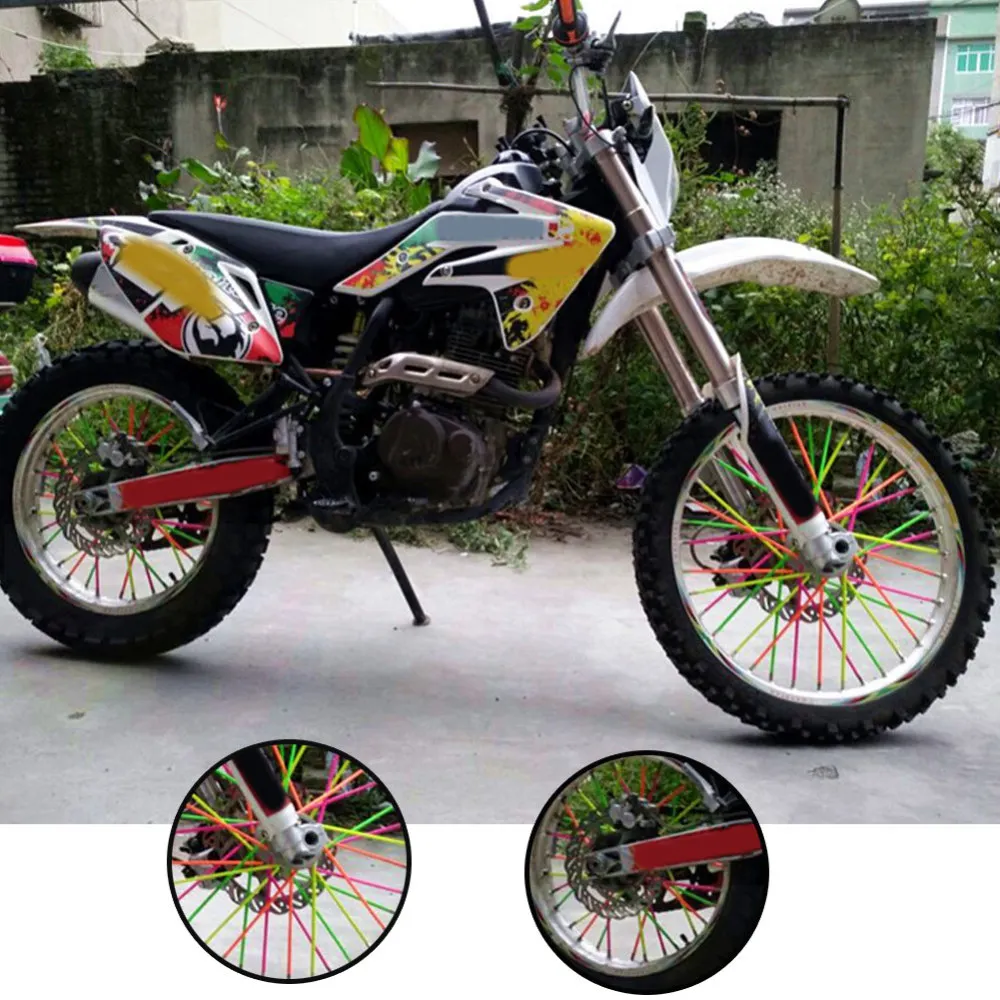 72 шт. покрытие для спиц колеса мотокросса обода велосипеда спицы обертывания