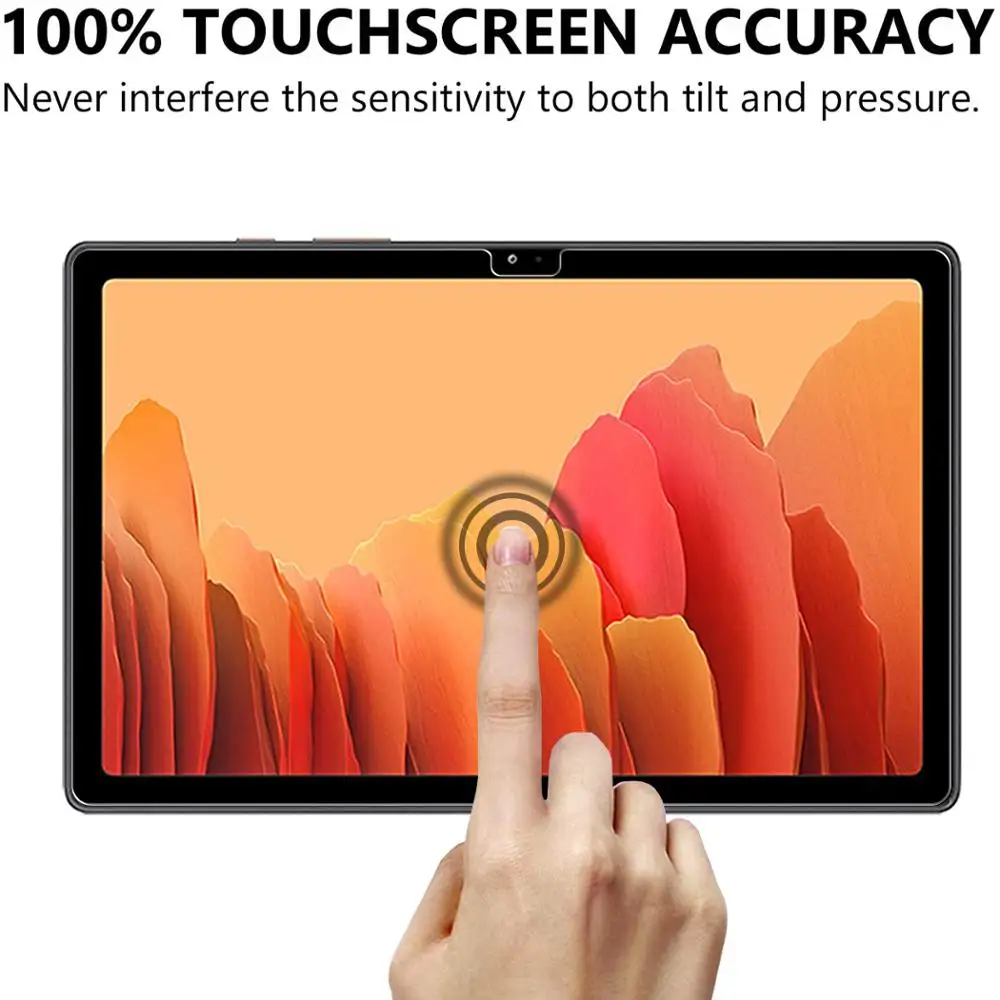 

2 in 1 Tempered Glass for Samsung Galaxy Tab A7 10.4" (2020) SM-T500 SM-T505 Screen Protector,Tablet Protective Lens Film