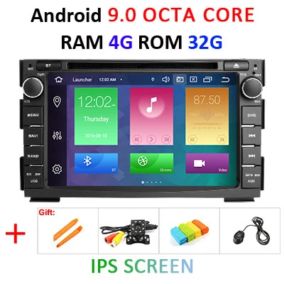 DSP ips 4G 64G Android 9,0 2 DIN Автомобильный dvd-плеер для KIA Ceed gps стерео мультимедийный экран навигация радио приемник головное устройство ПК - Цвет: 9.0 4G 32G IPS