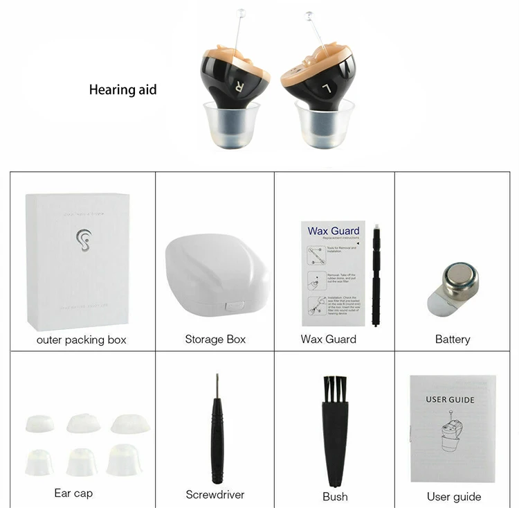 Миниатюрные слуховые аппараты невидимые небольшие незаметные усилитель звука