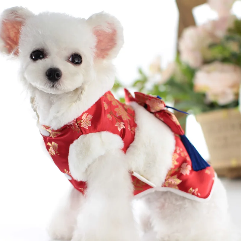 

Новинка 2021, одежда для осени и зимы, новинка, праздничная специальная Новогодняя одежда для собак, маленькие щенки