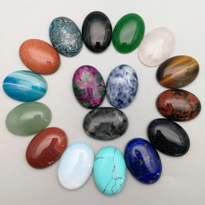 Бесплатная доставка 25*18 мм натуральный смешанный овальный кабошон оптовая