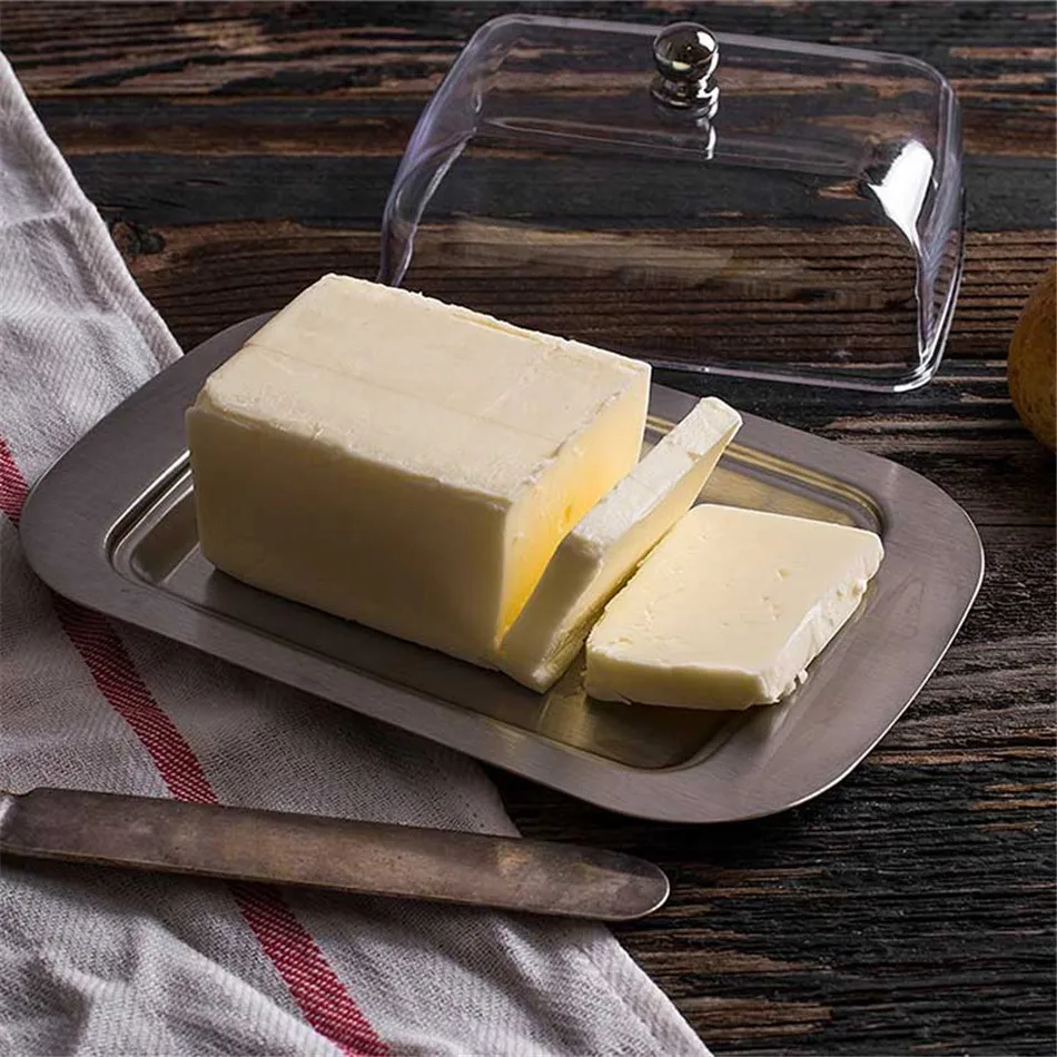 TTLIFE сливочное блюдо с прозрачной крышкой Кухонный Контейнер столовые приборы