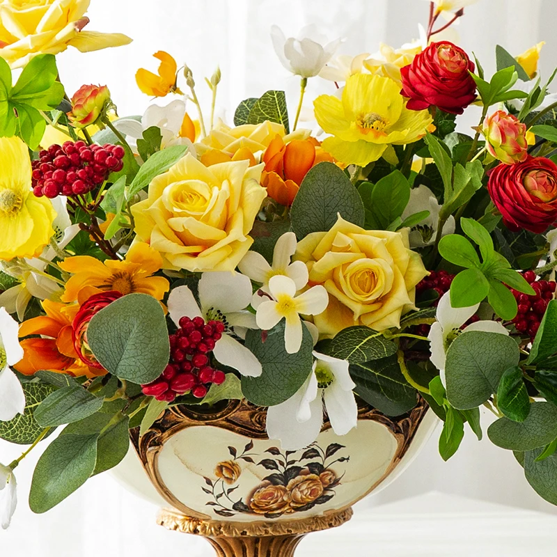 Искусственные шелковые цветы для свадебных торжеств декоративные в стиле ретро