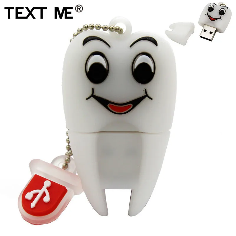 TEXT ME мультфильм 2 Модель зуб usb 0 флэш накопитель 4 ГБ 8 16 32 64 флешка|USB