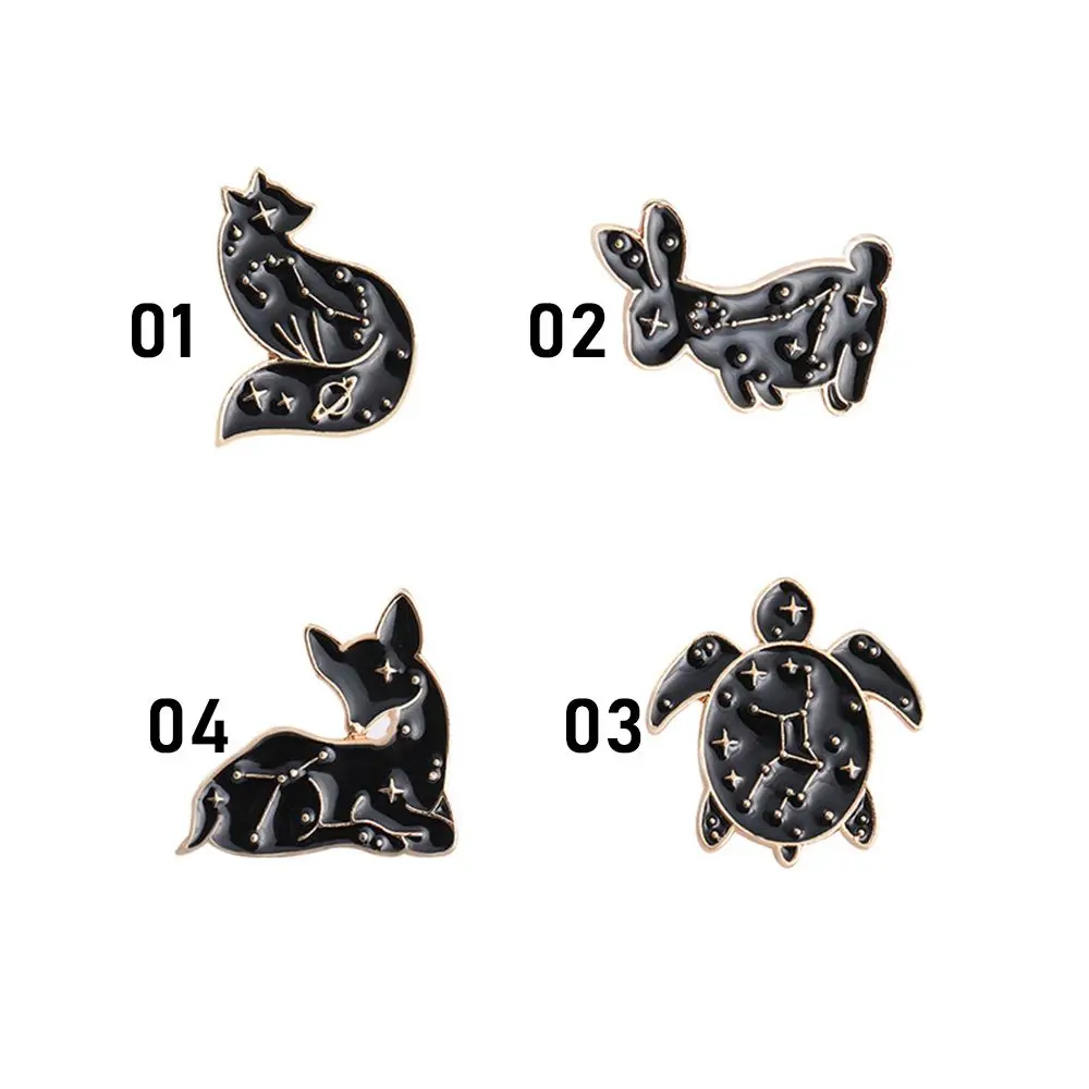Брошь животных черепаха заяц лиса олень Креативный Картонный Кролик Черепаха Панк Значок Штык-коллер украшения Капельная масляная.