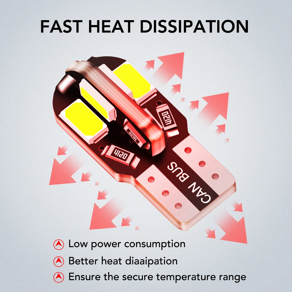 

10PCS T10 Led Car Interior Bulb Canbus Error Free T10 for bmw e90 e46 e60 f10 f30 e39 e36 f20 x5 e70 e53 e92 m3 e91 e30 e87 x1