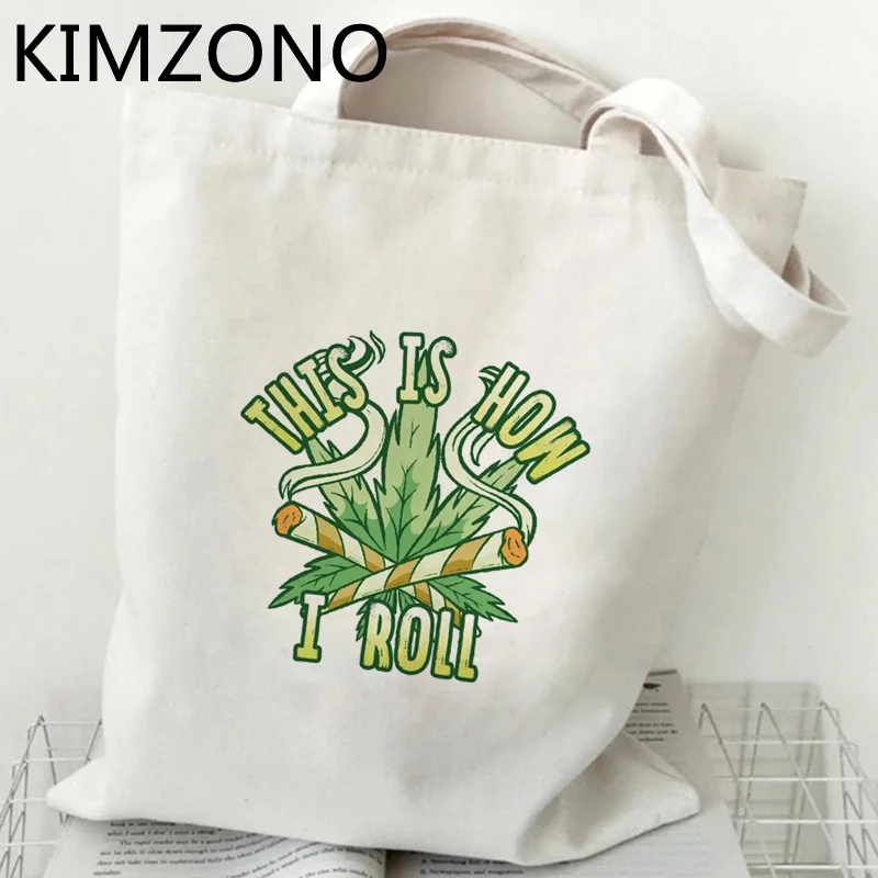 

Weed shopping bag cotton tote shopper handbag bolsa reusable bag net jute sacolas
