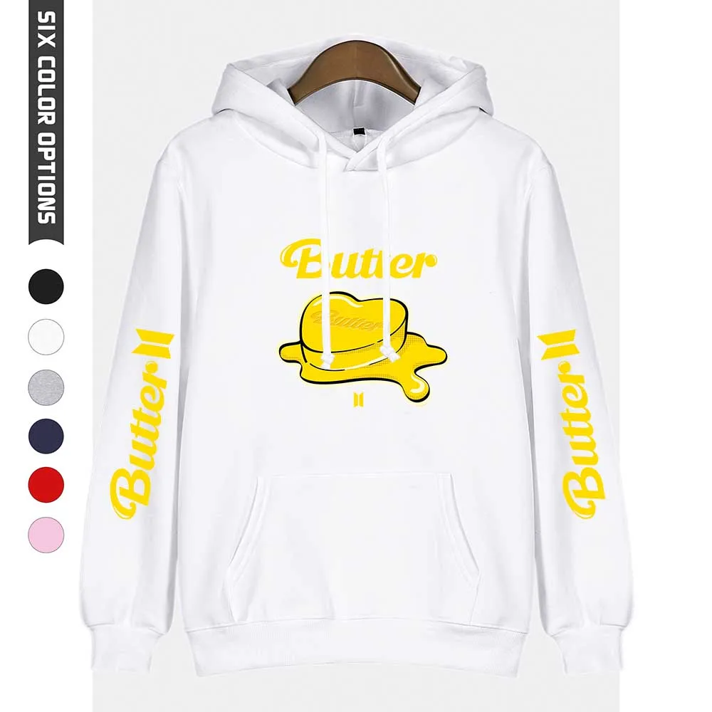 

Butter Hoodies Sweatshirts Bangtan Army Hoodie Kpop Hip-Hop with Velvet Autumn Winter Hoodies