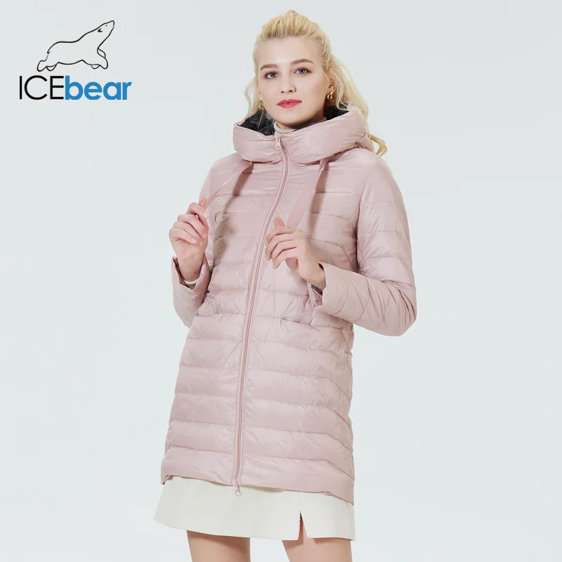 

ICEbear 2022 new spring women’s clothing cotton-padded jacket fashion hooded coat casual female apparel GWC20293D