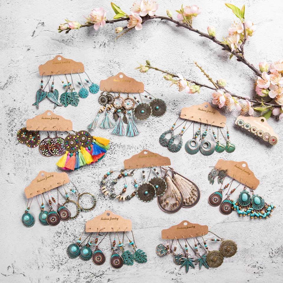 Смешанные 3 пар/компл. серьги с болтающимися частями для Для женщин Женская мода