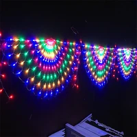 euusuk plug 3m 3 peacock mesh net led string lights outdoor fairy garland for wedding christmas new year party decoration