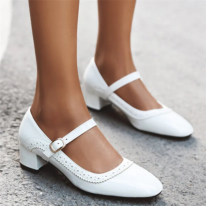 Женские туфли лодочки из лакированной кожи на среднем каблуке|Женские туфли| |