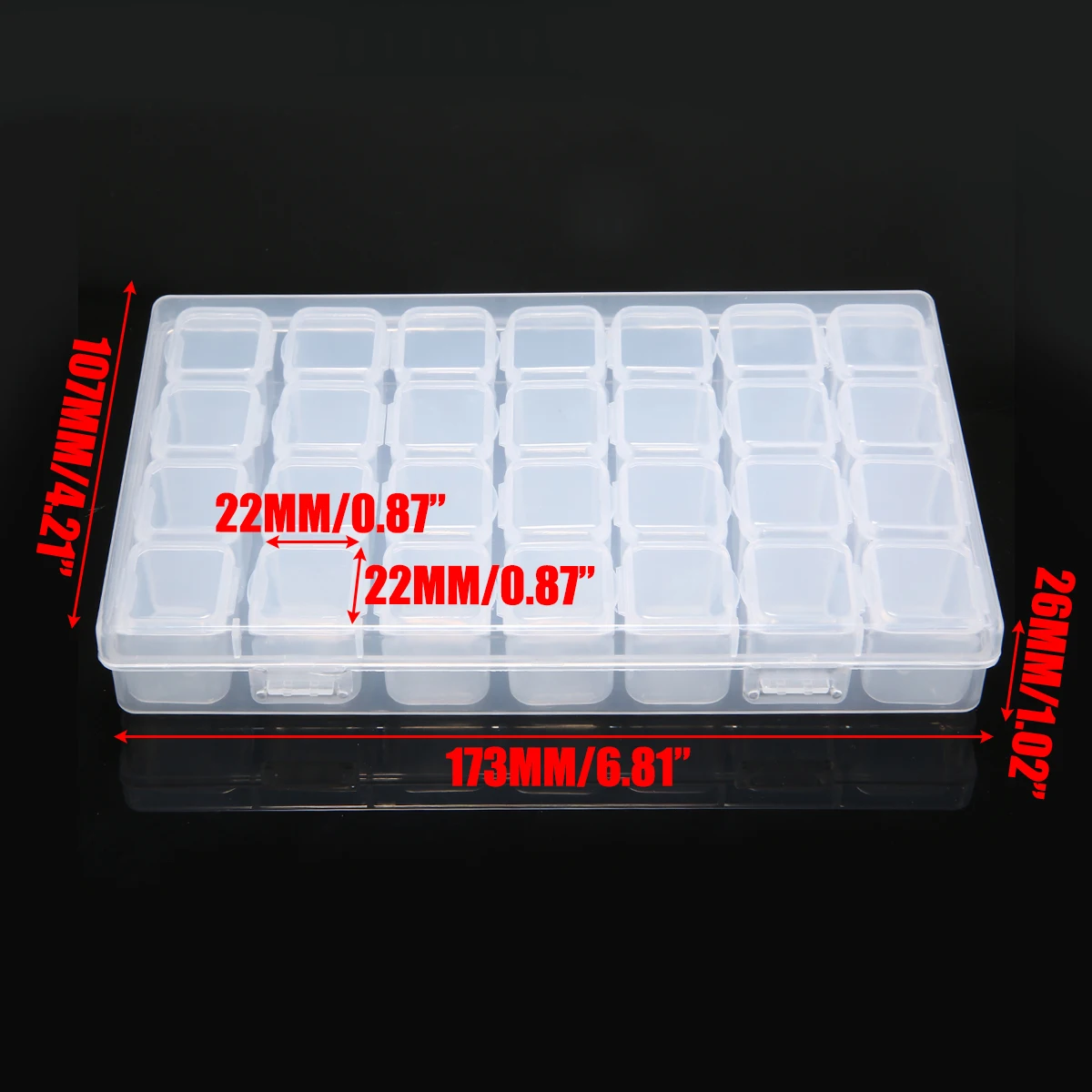 28 Slots Transparent Diamond Painting Kits Dismountable Storage Box Nail Art Rhinestone Tool Beads Jewelry Organizer | Дом и сад