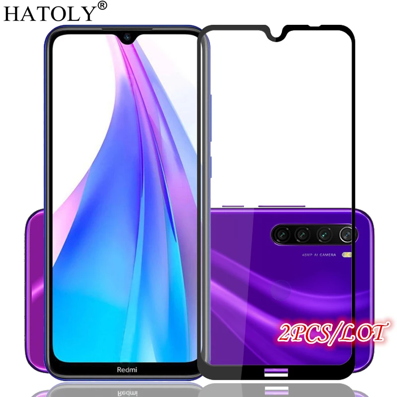 

Защитное стекло для Xiaomi Redmi Note 8 T, закаленное стекло с полным клеем для экрана, 2 шт.