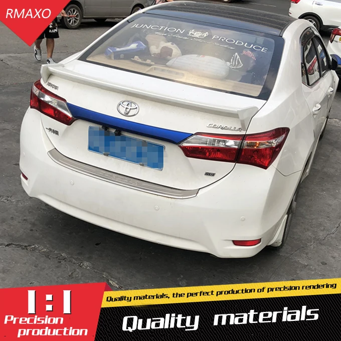 Для 14 TRD Corolla Спойлер ABS Материал заднее крыло автомобиля праймер цвет задний