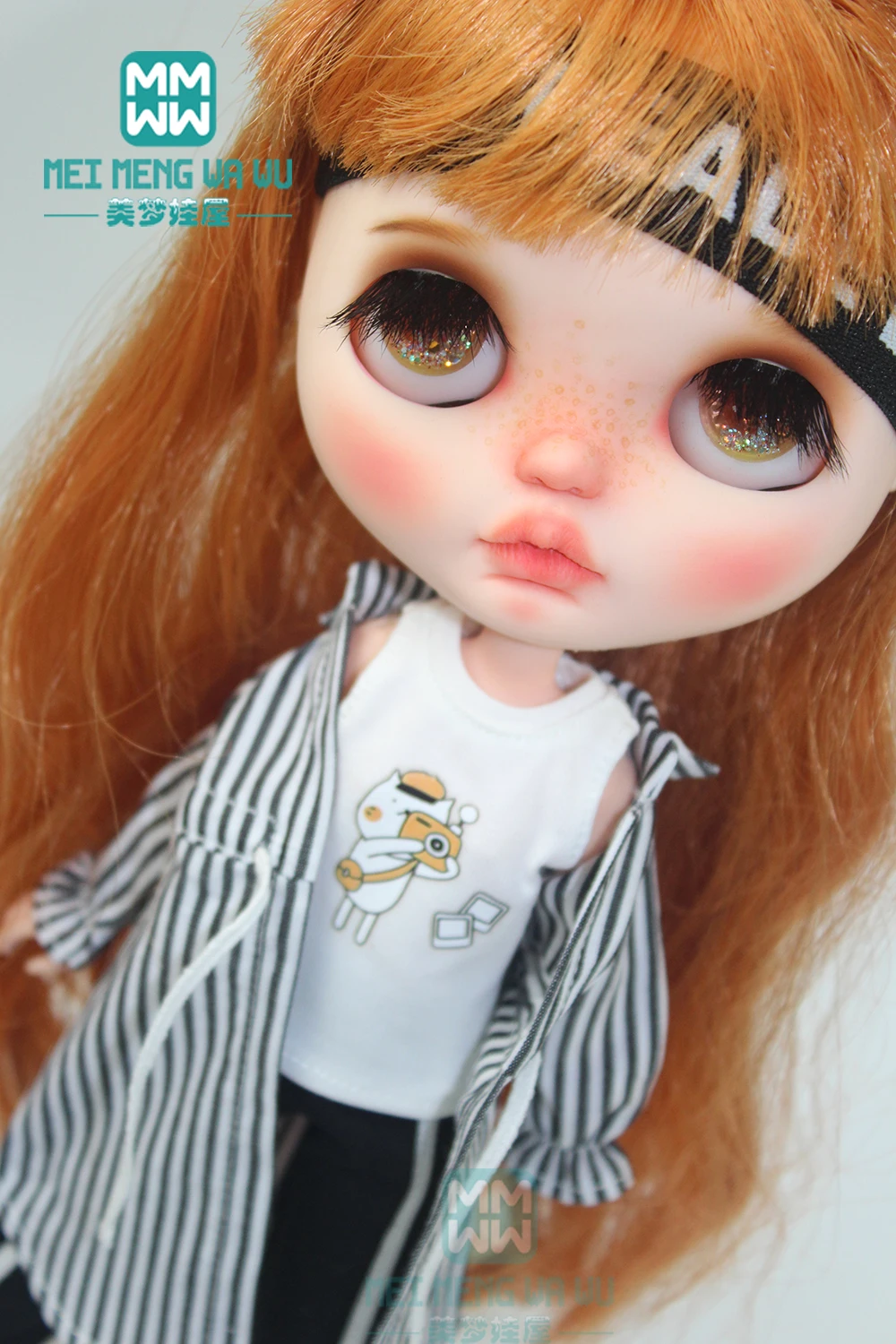 1 шт. одежда Blyth Doll полосатая рубашка, жилет, спортивные штаны для Blyth Azone OB24 OB23 кукла 1/6 аксессуары