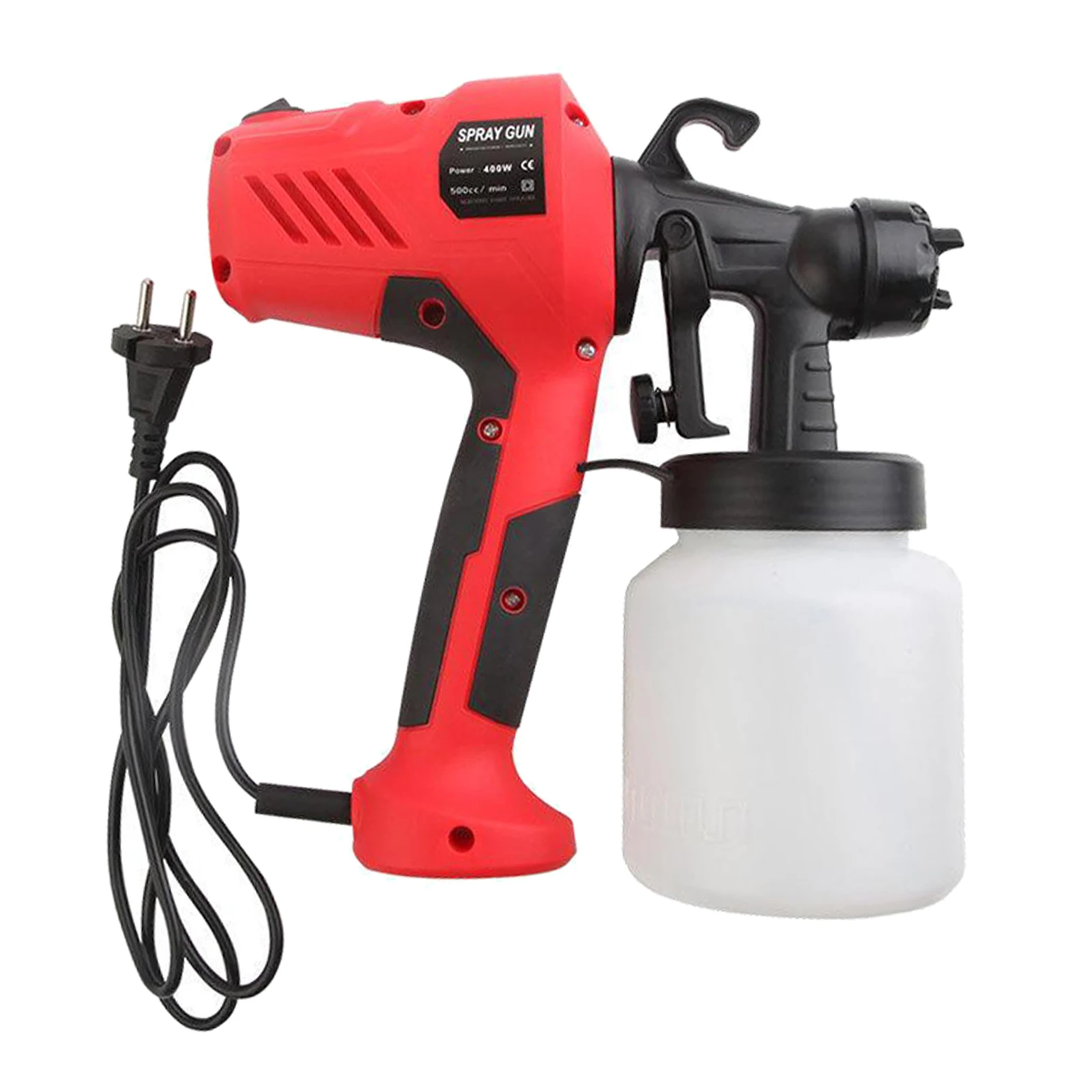 

400W Electric Spray Gun 400ml HVLP Household Paint Sprayer Flow Control Adjustable Easy Spraying EU Plug