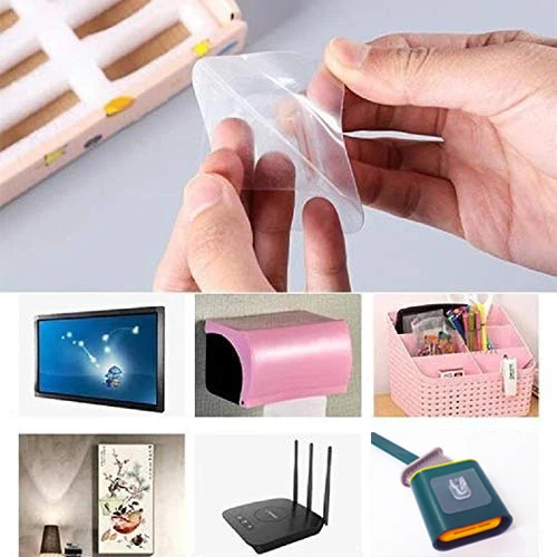 

Double-Sided Adhesive Wall Hooks Hanger Strong Hooks Transparent Suction Cup Sucker Wall Storage Holder For Kitchen Bathroo