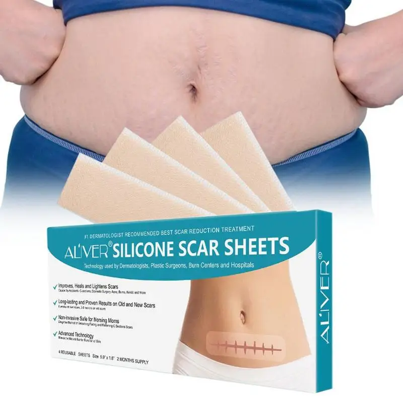 4 шт./корт. Многоразовый силиконовый пластырь для удаления шрамов удаление травм