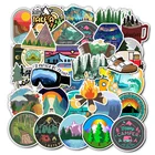 50 шт. в упаковке наклейки зимние лыжные кемпинговые фонарики водонепроницаемые DIY для ноутбука холодильника телефона чемодан для скейтборда наклейка