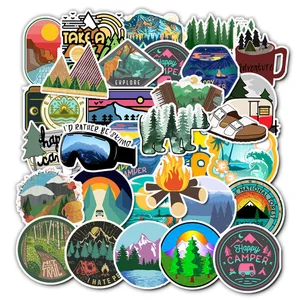 50 шт. в упаковке наклейки зимние лыжные кемпинговые фонарики водонепроницаемые DIY для ноутбука холодильника телефона чемодан для скейтборда наклейка