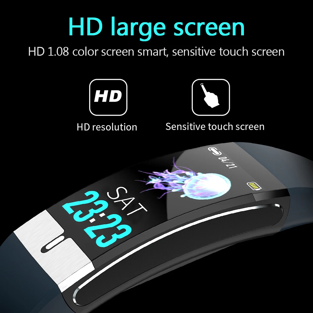 Фитнес трекер Браслет E66 смарт браслет PPG ЭКГ температура тела монитор сердечного