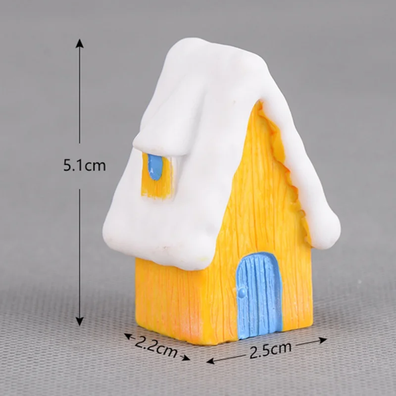 

Snow House Christmas Decoration European Style House Candy Color Unique Resin Craft Gift#1#1