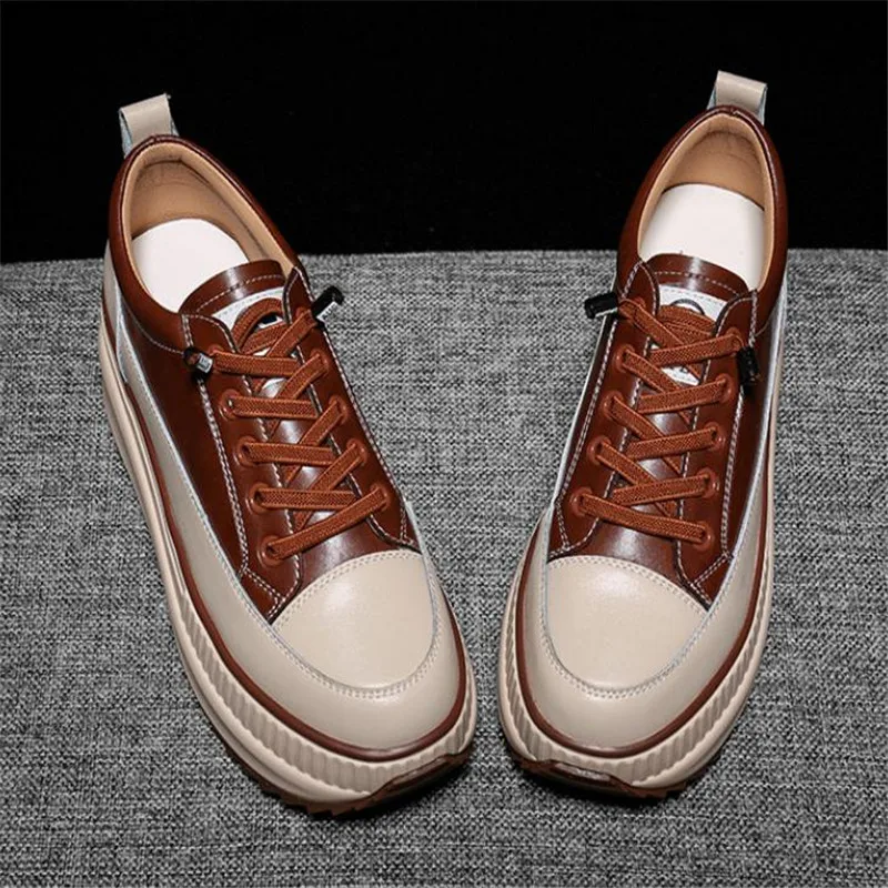 Массивные кроссовки 7 см теплая Повседневная обувь с вулканизированной подошвой