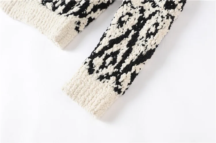 Зимний теплый вязаный кардиган для женщин 2019 роскошный подиумный винтажный