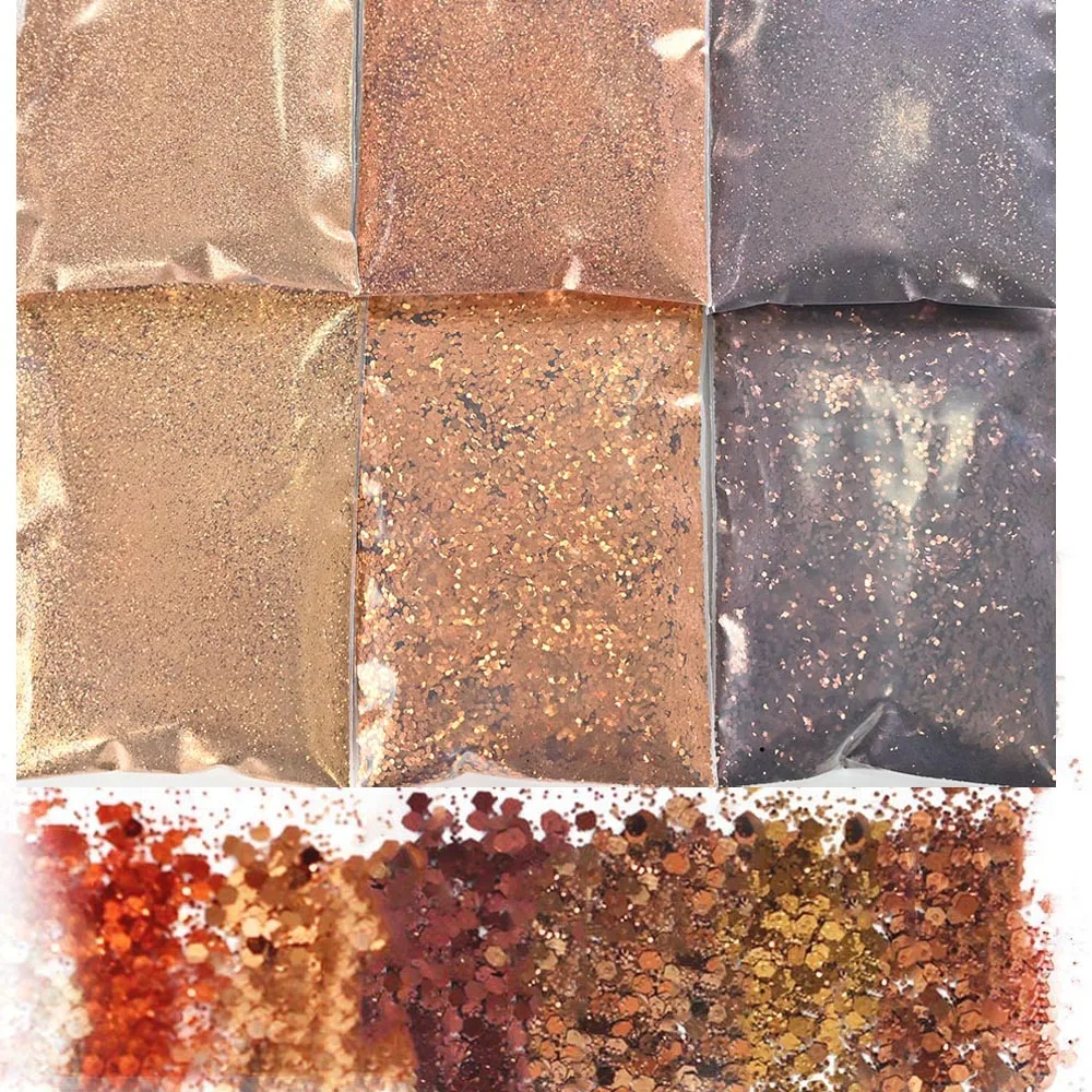 

6Bags (60g) Nail Art Glitter Powder Holo Sugar Dust Glitter Pigment Nail Decorations 60g Nail Art Acrylic Fine Glitter Powder